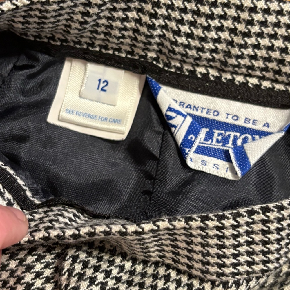 Vintage Pendleton Houndstooth Pattern Rayon Silk … - image 6